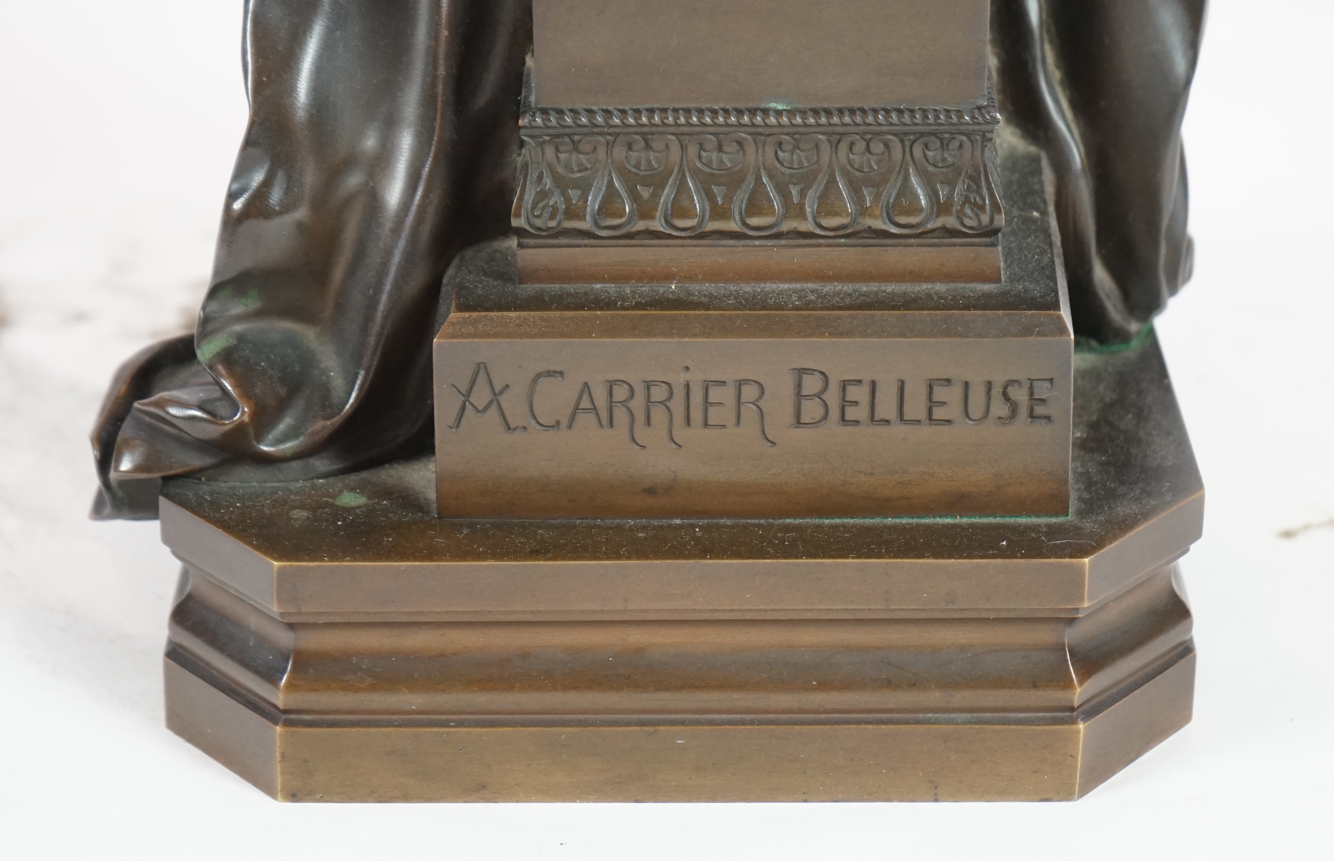 Albert-Ernest Carrier Belleuse (French, 1824-1887). A large bronze figure of 